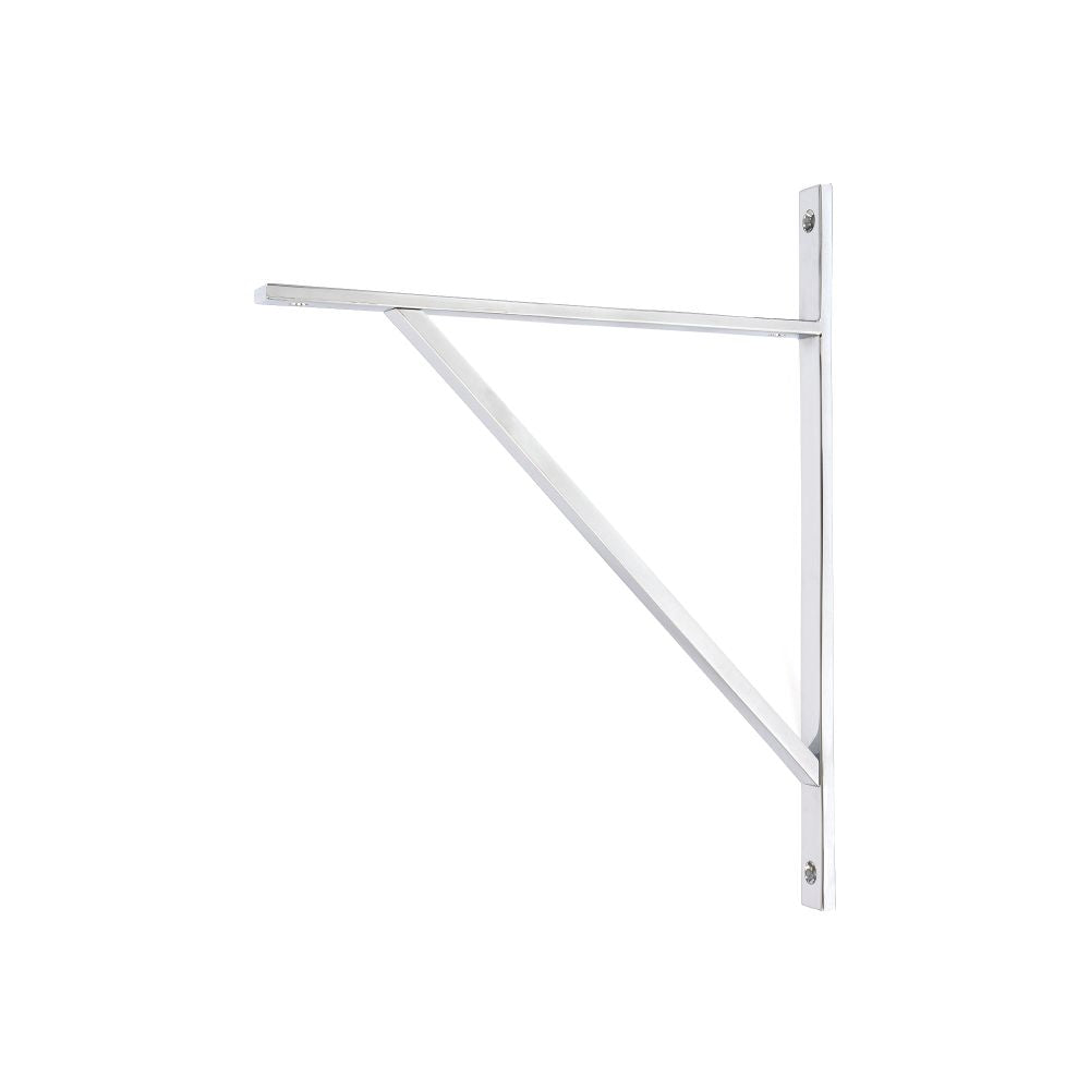 This is an image showing From The Anvil - Polished Chrome Chalfont Shelf Bracket (314mm x 250mm) available from trade door handles, quick delivery and discounted prices
