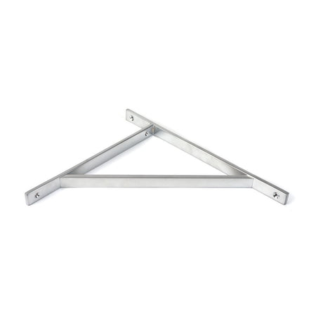 This is an image showing From The Anvil - Satin Chrome Chalfont Shelf Bracket (314mm x 250mm) available from trade door handles, quick delivery and discounted prices