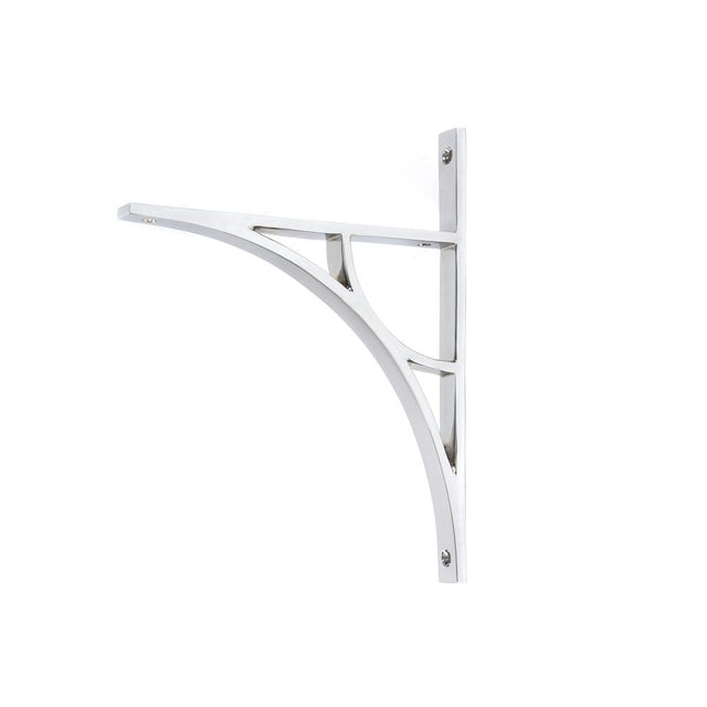 This is an image showing From The Anvil - Polished Chrome Tyne Shelf Bracket (260mm x 200mm) available from trade door handles, quick delivery and discounted prices