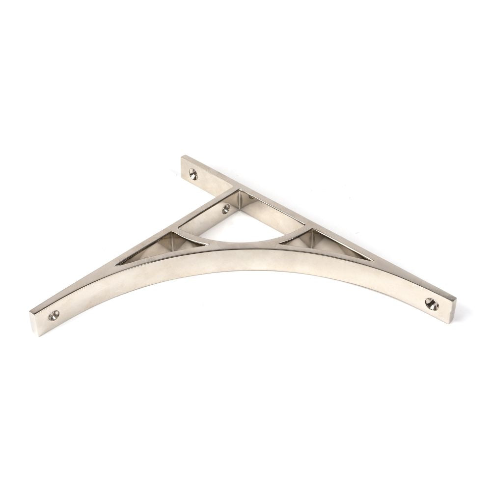 This is an image showing From The Anvil - Polished Nickel Tyne Shelf Bracket (260mm x 200mm) available from trade door handles, quick delivery and discounted prices