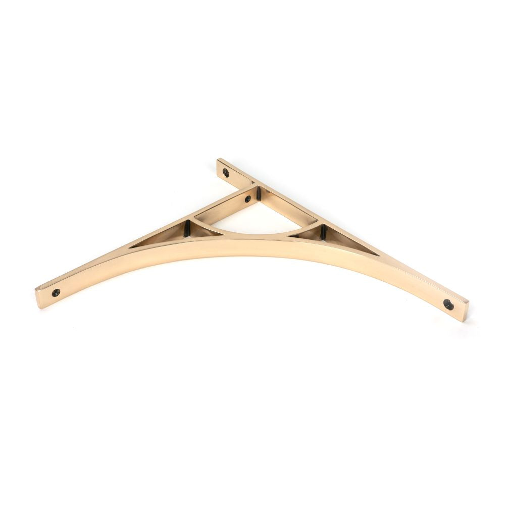 This is an image showing From The Anvil - Polished Bronze Tyne Shelf Bracket (314mm x 250mm) available from trade door handles, quick delivery and discounted prices