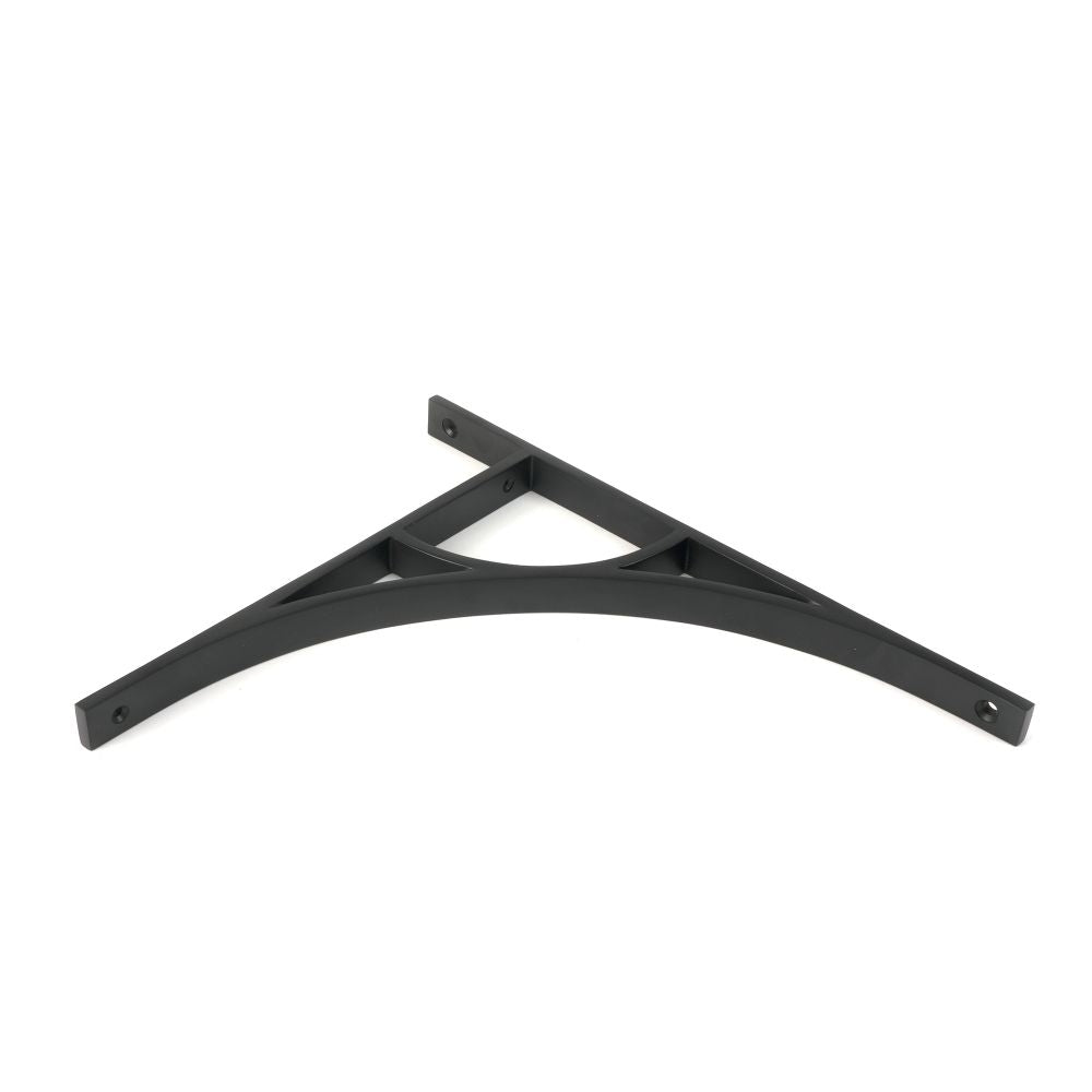 This is an image showing From The Anvil - Matt Black Tyne Shelf Bracket (314mm x 250mm) available from trade door handles, quick delivery and discounted prices
