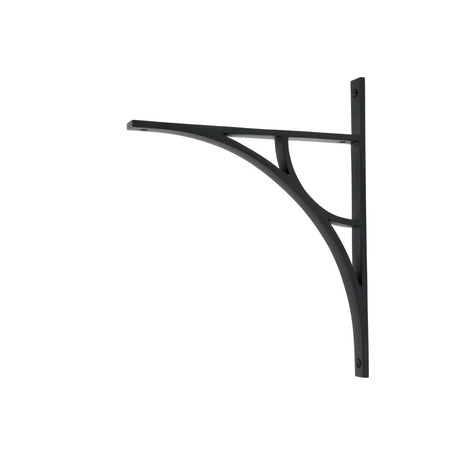 This is an image showing From The Anvil - Matt Black Tyne Shelf Bracket (314mm x 250mm) available from trade door handles, quick delivery and discounted prices