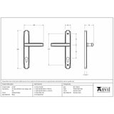 This is an image showing From The Anvil - Polished Nickel Art Deco Slimline Lever Espag. Lock Set available from trade door handles, quick delivery and discounted prices