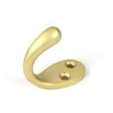 This is an image showing From The Anvil - Satin Brass Celtic Single Robe Hook available from trade door handles, quick delivery and discounted prices