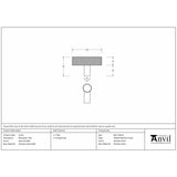 This is an image showing From The Anvil - Satin SS (304) Brompton T-Bar available from trade door handles, quick delivery and discounted prices
