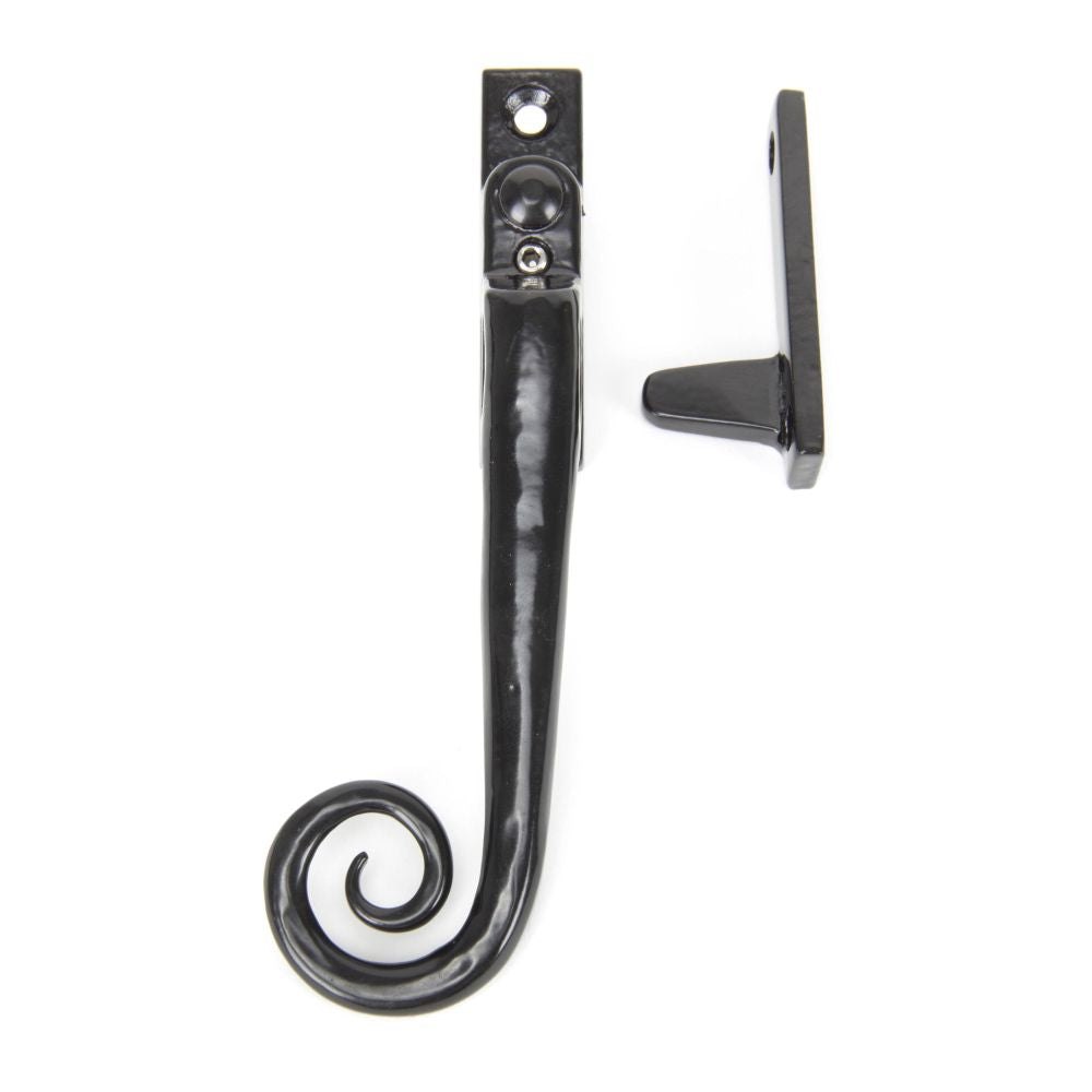 This is an image showing From The Anvil - Black Locking Night-Vent Monkeytail Fastener - LH available from trade door handles, quick delivery and discounted prices