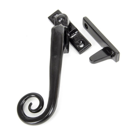 This is an image showing From The Anvil - Black Locking Night-Vent Monkeytail Fastener - LH available from trade door handles, quick delivery and discounted prices