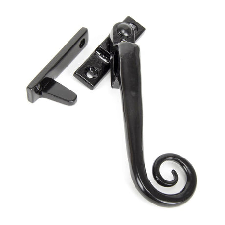 This is an image showing From The Anvil - Black Locking Night-Vent Monkeytail Fastener - RH available from trade door handles, quick delivery and discounted prices