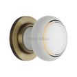 This is an image of a Heritage Brass - Gold Line Knob with Antique Brass base, 6010-at that is available to order from Trade Door Handles in Kendal.