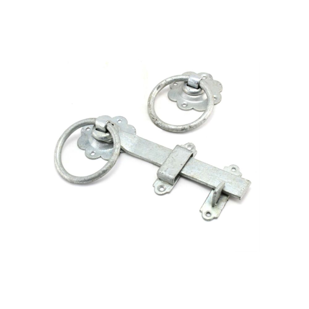 This is an image of Spira Brass - Ring Gate Latch - Plain Zinc   available to order from trade door handles, quick delivery and discounted prices.