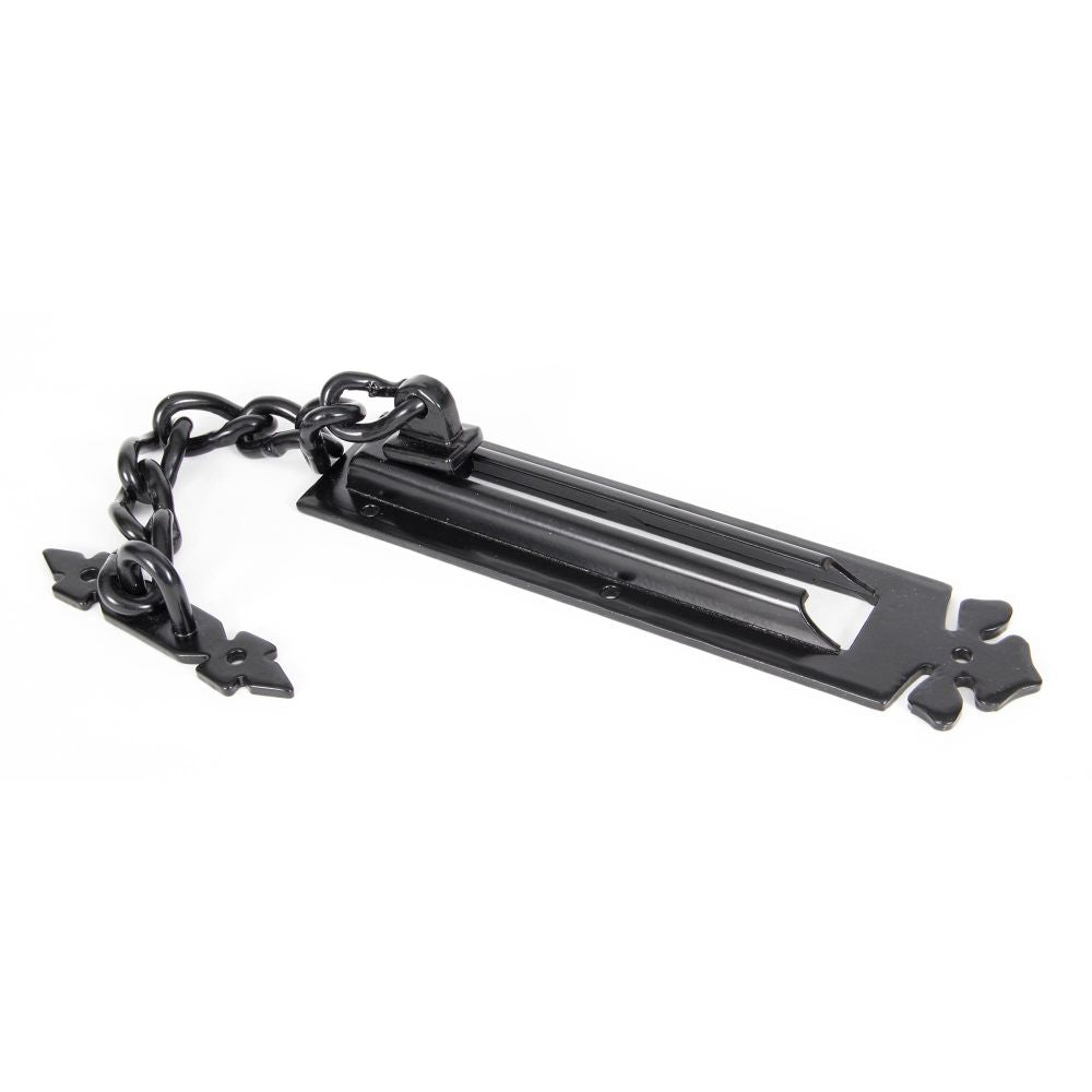 This is an image showing From The Anvil - Black Door Chain available from trade door handles, quick delivery and discounted prices