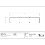 This is an image showing From The Anvil - Black 780mm x 150mm Kick Plate available from trade door handles, quick delivery and discounted prices