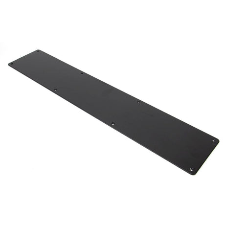 This is an image showing From The Anvil - Black 780mm x 150mm Kick Plate available from trade door handles, quick delivery and discounted prices