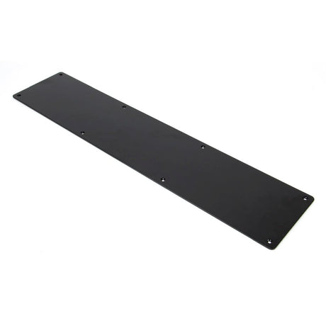 This is an image showing From The Anvil - Black 700mm x 150mm Kick Plate available from trade door handles, quick delivery and discounted prices