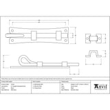 This is an image showing From The Anvil - Black 6" Straight Monkeytail Bolt available from trade door handles, quick delivery and discounted prices