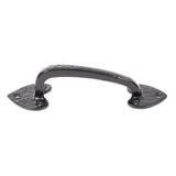 This is an image showing From The Anvil - Black Cast 8" Gothic Pull Handle available from trade door handles, quick delivery and discounted prices