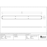 This is an image showing From The Anvil - Black 1800mm Plain Fingerplate available from trade door handles, quick delivery and discounted prices