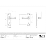 This is an image showing From The Anvil - Black MF Lever Lock Set available from trade door handles, quick delivery and discounted prices