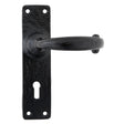 This is an image showing From The Anvil - Black MF Lever Lock Set available from trade door handles, quick delivery and discounted prices