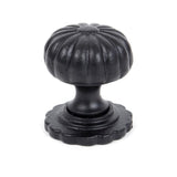 This is an image showing From The Anvil - Black Flower Cabinet Knob - Small available from trade door handles, quick delivery and discounted prices