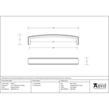 This is an image showing From The Anvil - Natural Smooth 5 1/2" Ribbed Pull Handle available from trade door handles, quick delivery and discounted prices