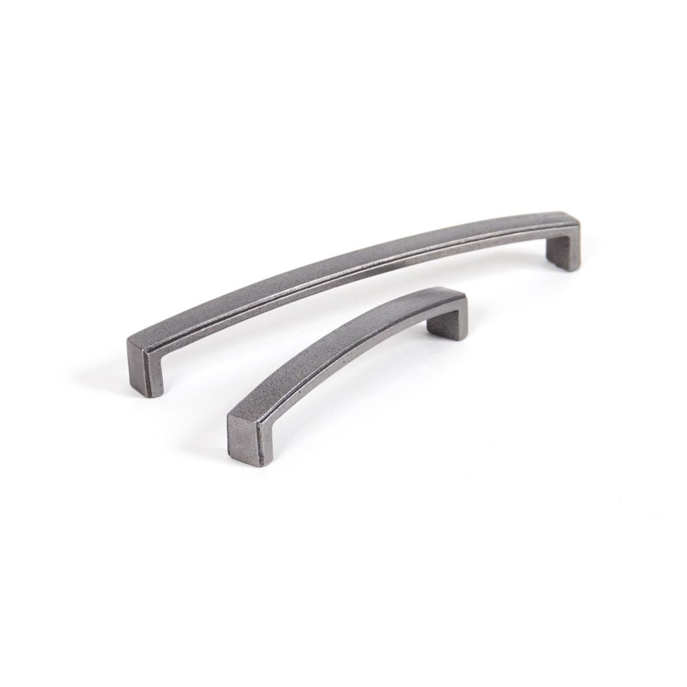 This is an image showing From The Anvil - Natural Smooth 9" Ribbed Pull Handle available from trade door handles, quick delivery and discounted prices