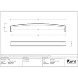 This is an image showing From The Anvil - Natural Smooth 9" Ribbed Pull Handle available from trade door handles, quick delivery and discounted prices