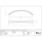 This is an image showing From The Anvil - Natural Smooth 7" Shell Pull Handle available from trade door handles, quick delivery and discounted prices