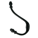 This is an image showing From The Anvil - Black 6 1/2" Hat & Coat Hook available from trade door handles, quick delivery and discounted prices