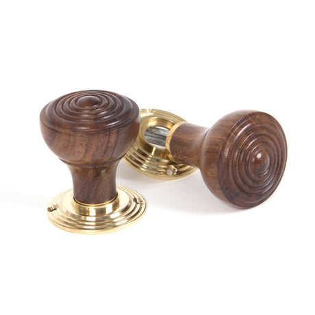 High quality image of From The Anvil - Rosewood Ringed Mortice/Rim Knob Set | Sku. 83562 | Trade Door Handles, Kendal.