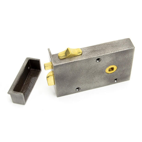 This is an image showing From The Anvil - Iron Right Hand Bathroom Latch available from trade door handles, quick delivery and discounted prices