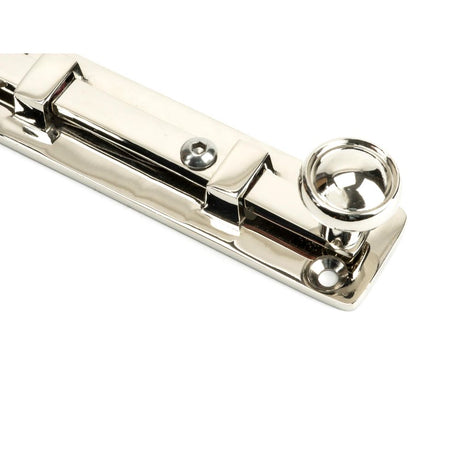 This is an image showing From The Anvil - Polished Nickel 4" Universal Bolt available from trade door handles, quick delivery and discounted prices