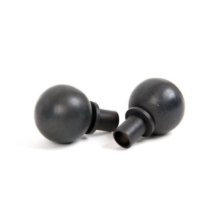 This is an image showing From The Anvil - Beeswax Ball Curtain Finial (pair) available from trade door handles, quick delivery and discounted prices