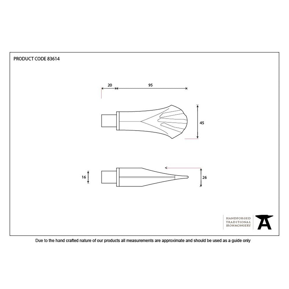 This is an image showing From The Anvil - Beeswax Shell Curtain Finial (pair) available from trade door handles, quick delivery and discounted prices