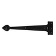 This is an image showing From The Anvil - Black Textured 16" Cast T Hinge (pair) available from trade door handles, quick delivery and discounted prices