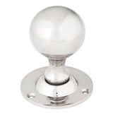 This is an image showing From The Anvil - Polished Nickel Ball Mortice Knob Set available from trade door handles, quick delivery and discounted prices