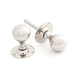 High quality image of From The Anvil - Polished Nickel Ball Mortice Knob Set | Sku. 83632 | Trade Door Handles, Kendal.