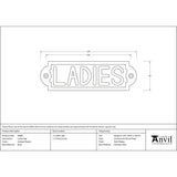 High quality image of From The Anvil - Antique Pewter Ladies Sign | Sku. 83685 | Trade Door Handles, Kendal.