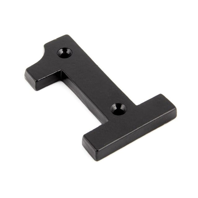 This is an image showing From The Anvil - Black Numeral 1 available from trade door handles, quick delivery and discounted prices