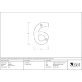 This is an image showing From The Anvil - Polished Chrome Numeral 6 available from trade door handles, quick delivery and discounted prices