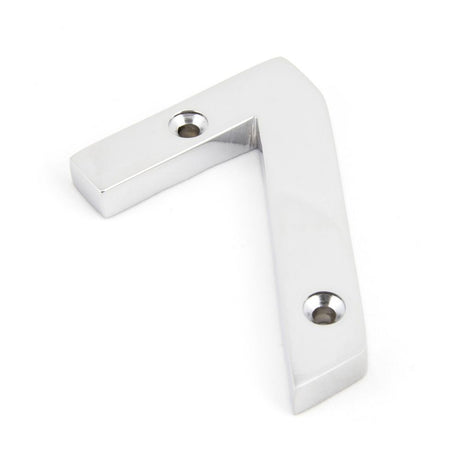 This is an image showing From The Anvil - Polished Chrome Numeral 7 available from trade door handles, quick delivery and discounted prices