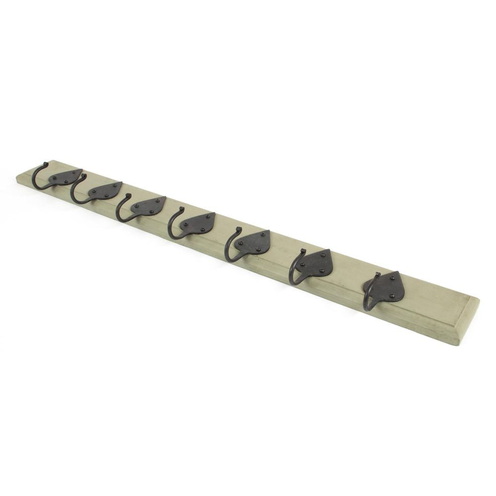 This is an image showing From The Anvil - Olive Green Cottage Coat Rack available from trade door handles, quick delivery and discounted prices