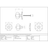 High quality image of From The Anvil - Black Octagonal Centre Door Knob | Sku. 83779 | Trade Door Handles, Kendal.