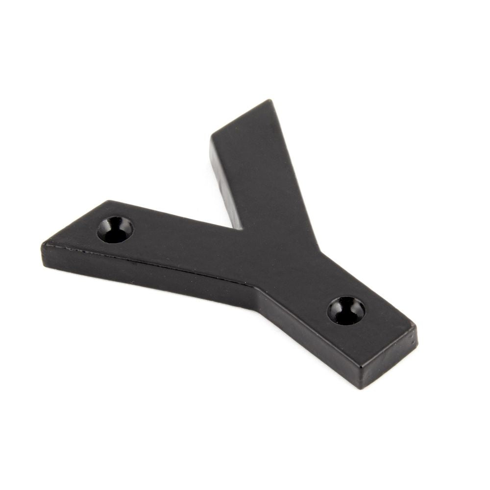 This is an image showing From The Anvil - Black Letter Y available from trade door handles, quick delivery and discounted prices