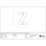 High quality image of From The Anvil - Polished Brass Letter Z | Sku. 83801z | Trade Door Handles, Kendal.