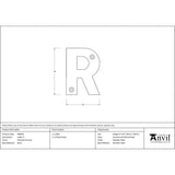This is an image showing From The Anvil - Polished Chrome Letter R available from trade door handles, quick delivery and discounted prices