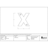 High quality image of From The Anvil - Polished Chrome Letter X | Sku. 83802x | Trade Door Handles, Kendal.