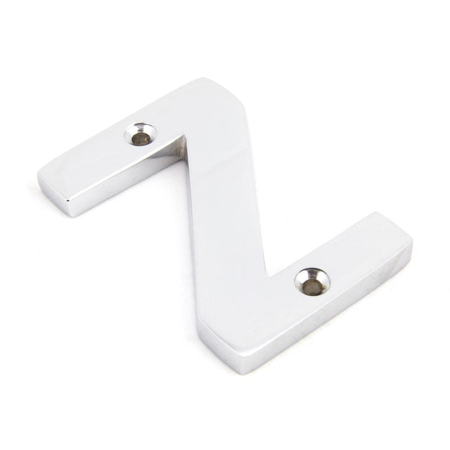 This is an image showing From The Anvil - Polished Chrome Letter Z available from trade door handles, quick delivery and discounted prices