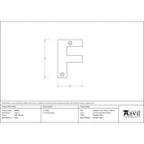 High quality image of From The Anvil - Satin Chrome Letter F | Sku. 83804f | Trade Door Handles, Kendal.